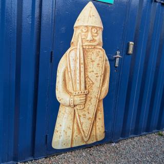 Wee makeover for the toilets at Stornoway Marina yesterday while we had a brief moment of nice weather. Must be a big queue for the gents, the poor berserker looks like he is bursting @stornowayport @ejay.design